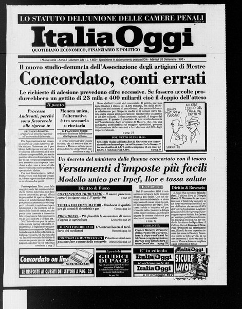 Italia oggi : quotidiano di economia finanza e politica